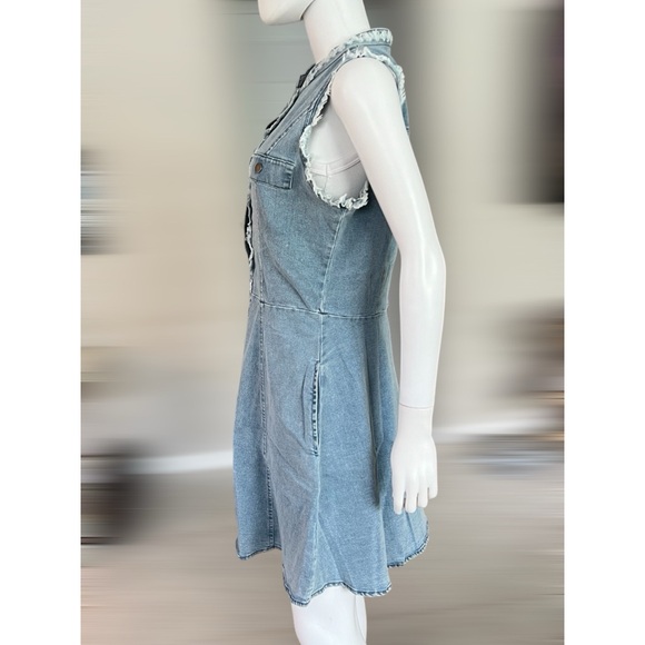 MAZIK denim mix mini dress 1X 2X 3X - Picture 5 of 9
